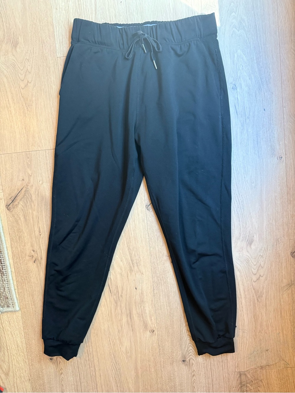 Woolx Lola Merino Wool Joggers Black Small Tall Drawstring Pants